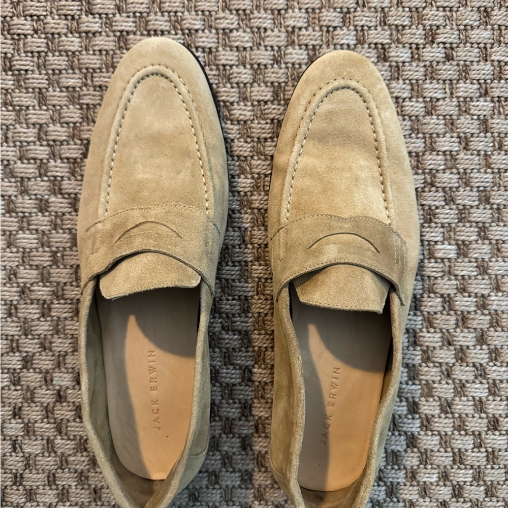 Jack Erwin Beige “Edward” Suede Loafers in like new, excellent condition.